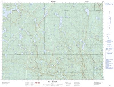 022F04 - LAC ISIDORE - Topographic Map