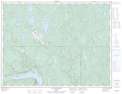 022F06 - LAC LE BARBIER - Topographic Map