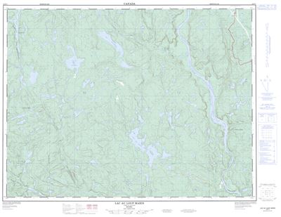 022F07 - LAC AU LOUP MARIN - Topographic Map