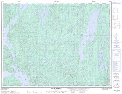 022F12 - LAC AU BROCHET - Topographic Map