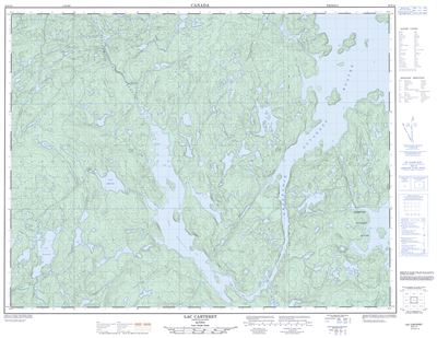 022F14 - LAC CARTERET - Topographic Map