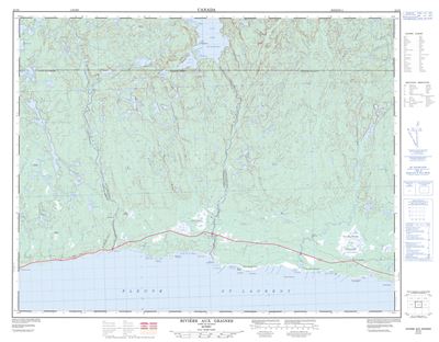 022I06 - RIVIERE AUX GRAINES - Topographic Map