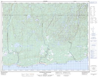 022I07 - RIVIERE-AU-TONNERRE - Topographic Map