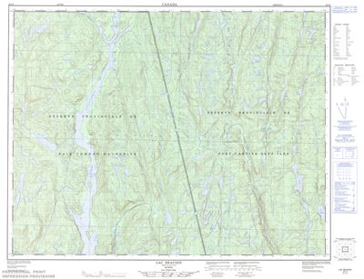 022J05 - LAC BEAUDIN - Topographic Map