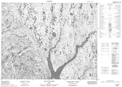 022M08 - LAC A LA CROIX - Topographic Map