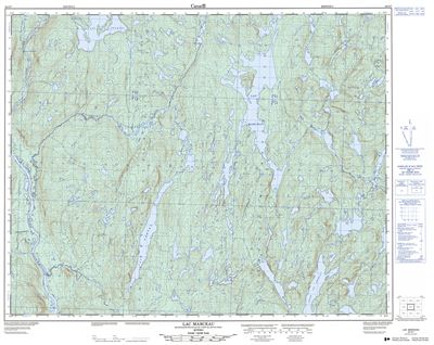 022O07 - LAC MARCEAU - Topographic Map