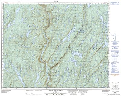 022O08 - GRAND LAC AU SABLE - Topographic Map