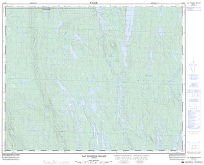 022O16 - LAC POISSONS BLANCS - Topographic Map