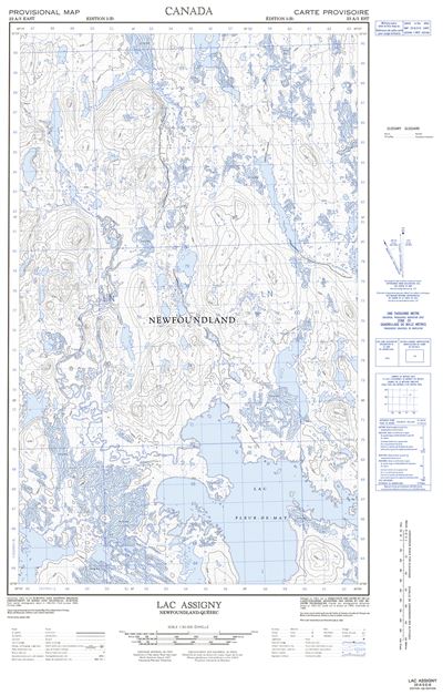 023A03E - LAC ASSIGNY - Topographic Map