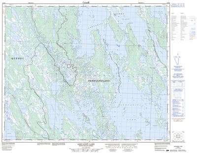 023B09 - ASHUANIPI LAKE - Topographic Map