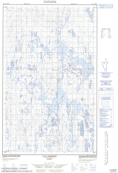 023C02W - LAC GRIFFON - Topographic Map