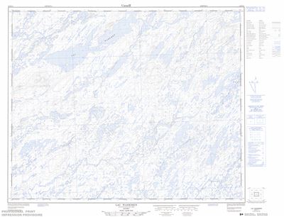 023D11 - LAC WAHEMEN - Topographic Map