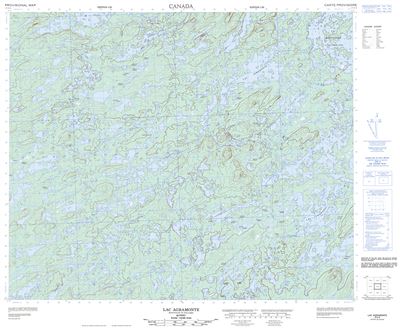 023E06 - LAC AGRAMONTE - Topographic Map