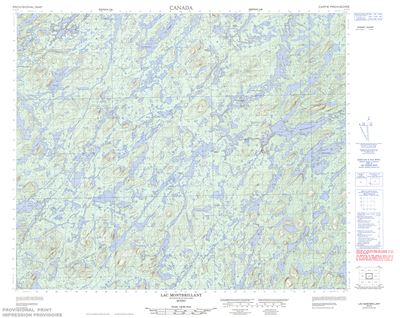 023E08 - LAC MONTBRILLANT - Topographic Map