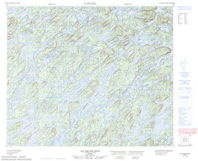 023E10 - LAC SQUARE ROCK - Topographic Map