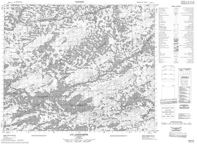 023E12 - LAC LARIBOSIERE - Topographic Map