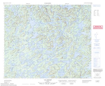 023E14 - LAC BORDIER - Topographic Map