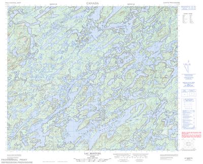 023E16 - LAC MONTVIEL - Topographic Map