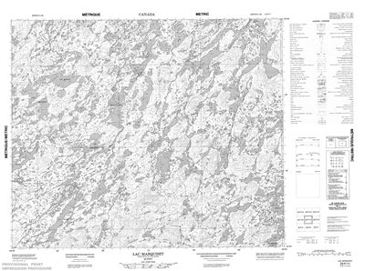 023F11 - LAC MARQUISET - Topographic Map