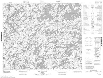 023F14 - LAC CHASTRIER - Topographic Map
