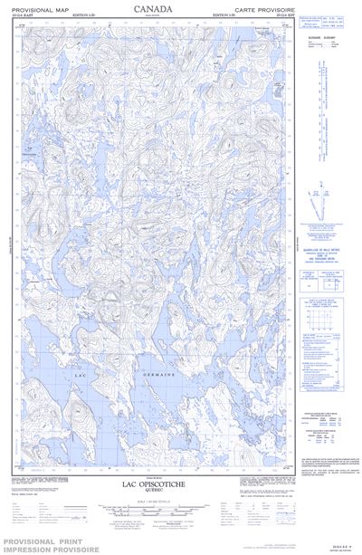 023G04E - LAC OPISCOTICHE - Topographic Map