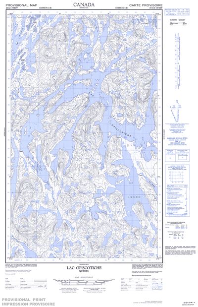 023G04W - LAC OPISCOTICHE - Topographic Map