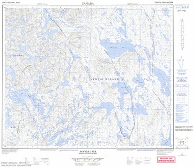 023G07 - SAWBILL LAKE - Topographic Map