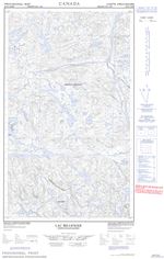 023G11E - LAC BELLENGER - Topographic Map