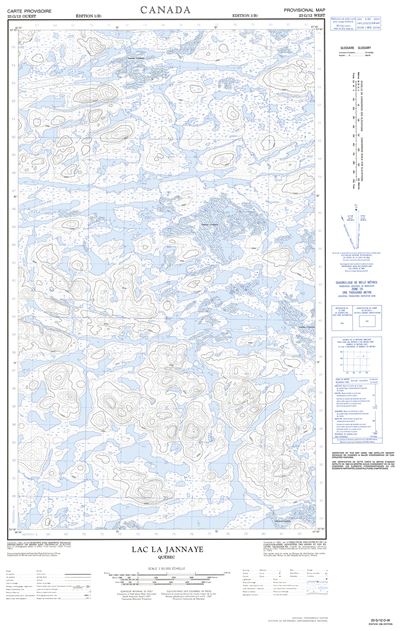 023G12W - LAC LA JANNAYE - Topographic Map