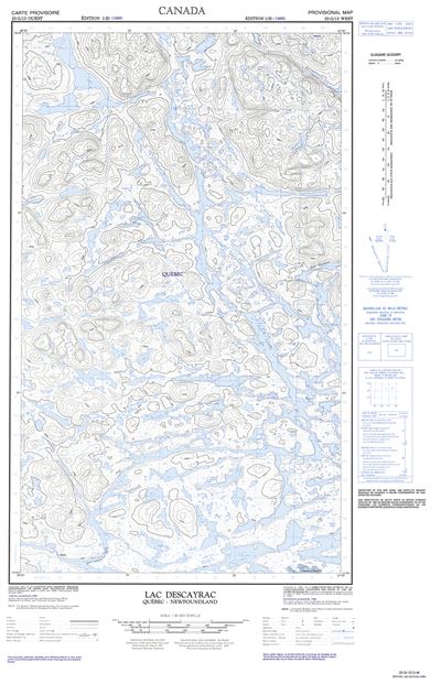 023G13W - LAC DESCAYRAC - Topographic Map