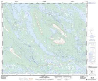 023H13 - SIMS LAKE - Topographic Map