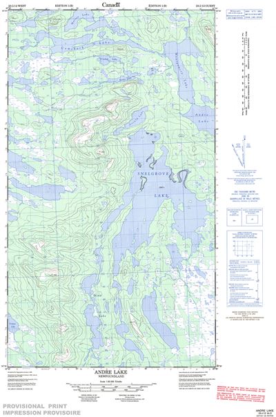 023I12W - ANDRE LAKE - Topographic Map