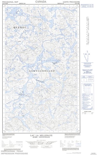023J04E - LAC LA MILLERAYE - Topographic Map