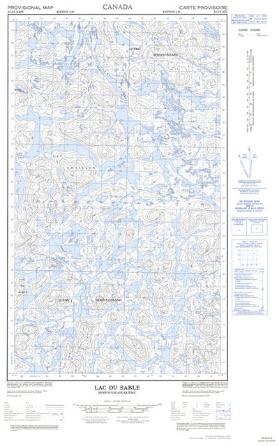 023J05E - LAC DU SABLE - Topographic Map