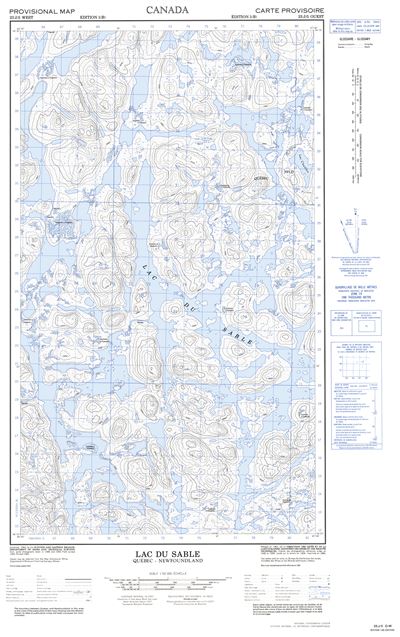 023J05W - LAC DU SABLE - Topographic Map