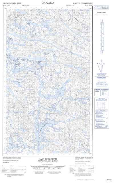 023J06W - LAC DESLIENS - Topographic Map