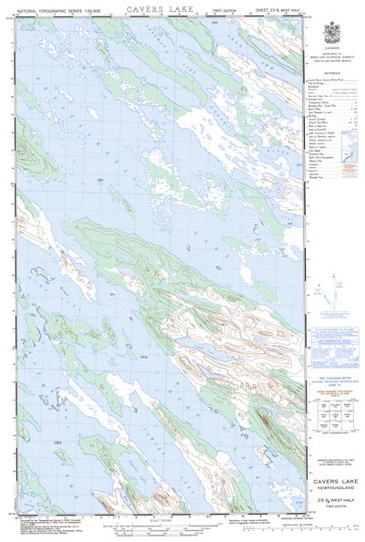 023J09W - CAVERS LAKE - Topographic Map