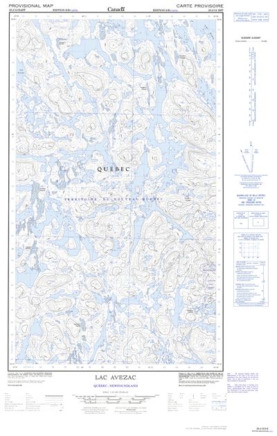 023J12E - LAC AVEZAC - Topographic Map