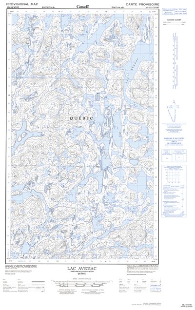 023J12W - LAC AVEZAC - Topographic Map