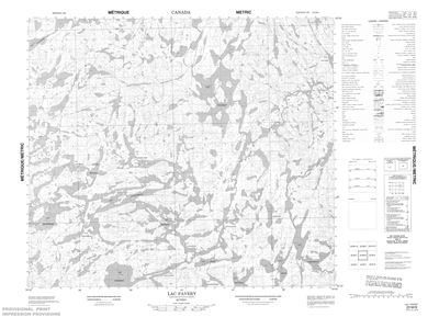 023M08 - LAC FAVERY - Topographic Map