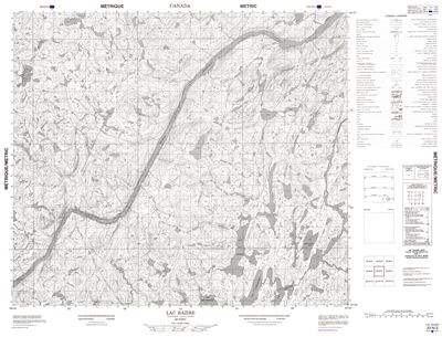 023N03 - LAC BAZIRE - Topographic Map