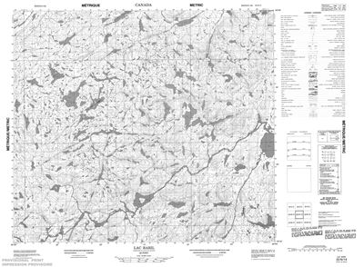 023N14 - LAC BARIL - Topographic Map