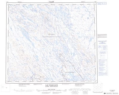 023O - LAC WAKUACH - Topographic Map