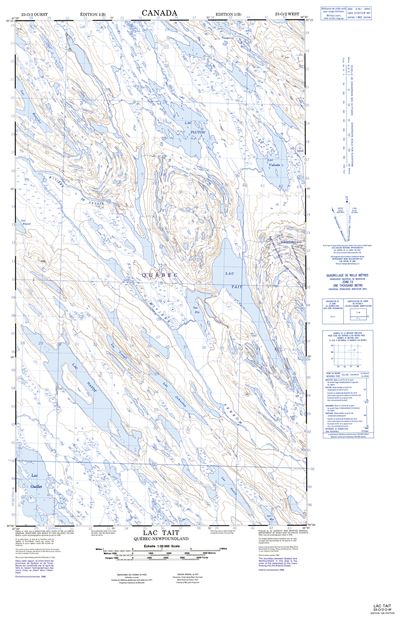 023O02W - LAC TAIT - Topographic Map