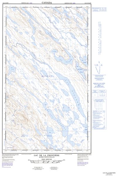 023O03E - LAC DE LA FRONTIERE - Topographic Map