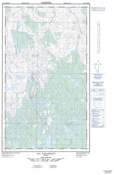 023O04W - LAC PAILLERAUT - Topographic Map