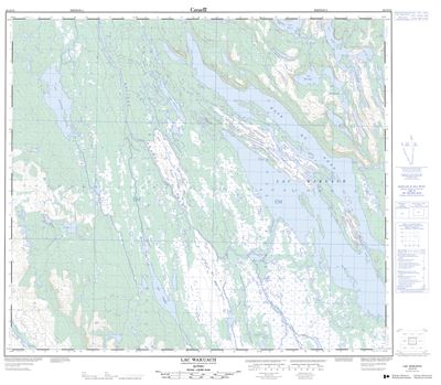 023O12 - LAC WAKUACH - Topographic Map