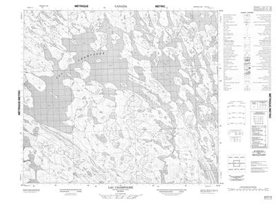 023P13 - LAC CHAMPDORE - Topographic Map