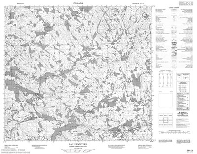 024A16 - LAC PENNOYER - Topographic Map