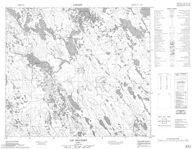 024B02 - LAC BEAUFORT - Topographic Map